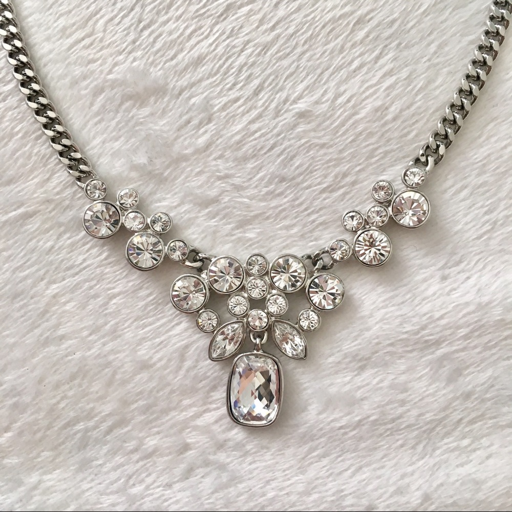 Givenchy Silver Crystal Necklace